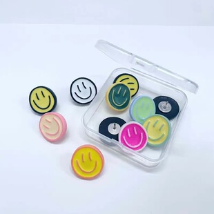 Cross-border cartoon smiley face round mixed color thumbtacks creative cute cork board photo wall decoration tacks