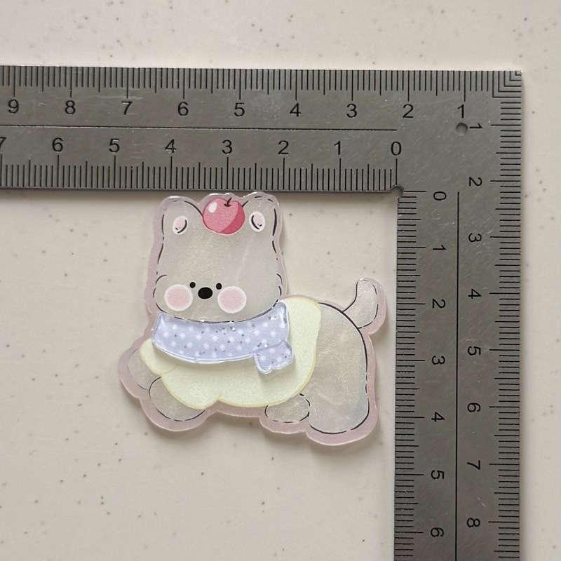 新しいカラフルな二層ウエストハイランド子犬アクリルアクセサリー弓水滴ジュエリー DIY 手作り材料|undefined