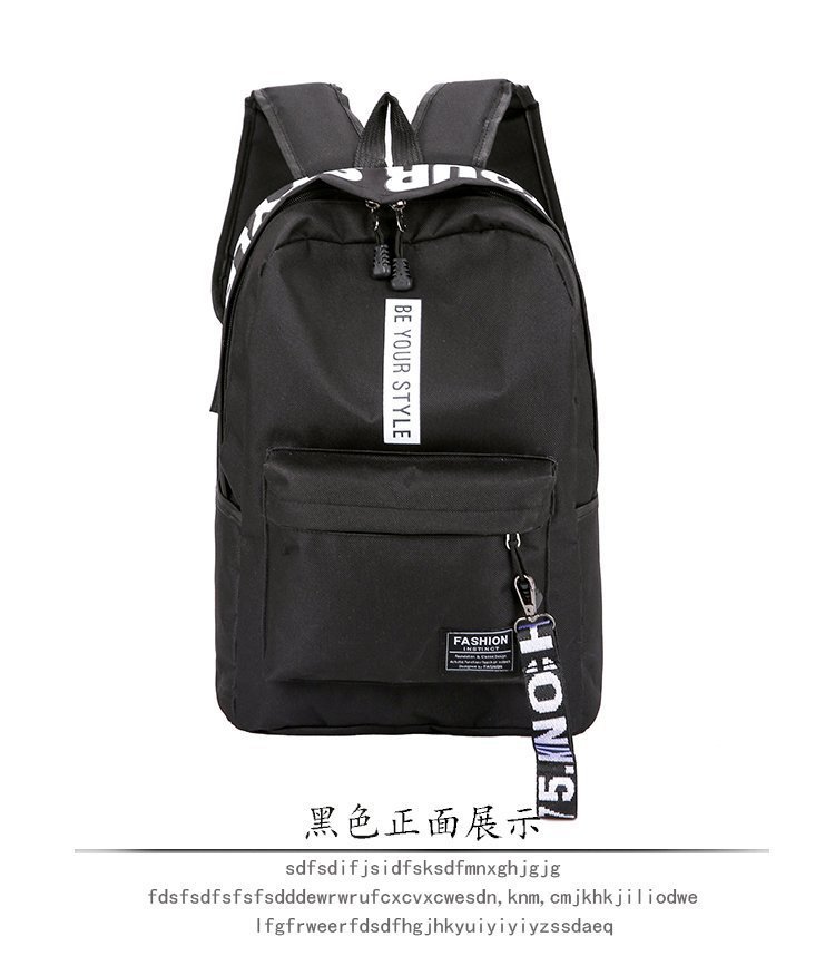 2026er koreanische Schultertasche mit Buchstabenmotiv für Jungen und Mädchen, Mittel- und Oberschüler, Schultasche für Damen mit großem Fassungsvermögen, Campus-Segeltuch-Rucksack