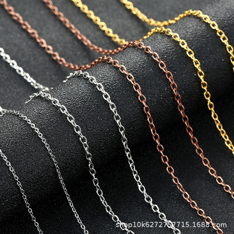 O-Shaped Electroplated Red Copper Color Gold Silver Iron-Coated Copper Chain Jewelry Accessories Necklace High Brightness Leather Cord O-Shaped Electroplated Red Copper Color Gold Silver Iron-Coated Copper Chain Jewelry Accessories Necklace High Brightness Leather Cord