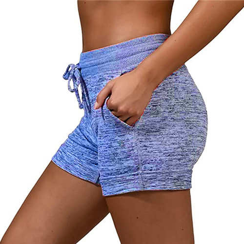 Amazon’s new women’s outerwear base-layer quick-drying shorts—yoga pants, casual sports waist-tightening lace-up stretch shorts.