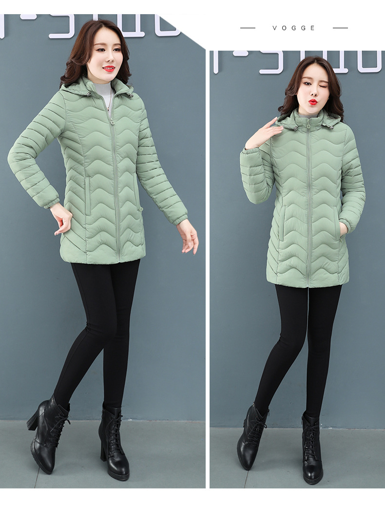 Chaqueta acolchada femenina invierno ligera
