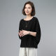 Tencel Short-sleeved T-shirt Women's Summer Thin Middle-aged Mother Loose Belly Covering Fashionable Round Neck Lyocell Bat Top