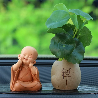 Car ornaments Jewelry Ornaments Buddhist Zen - laughing-life-b-lotus-leaf-leopard-pad-essential-oil