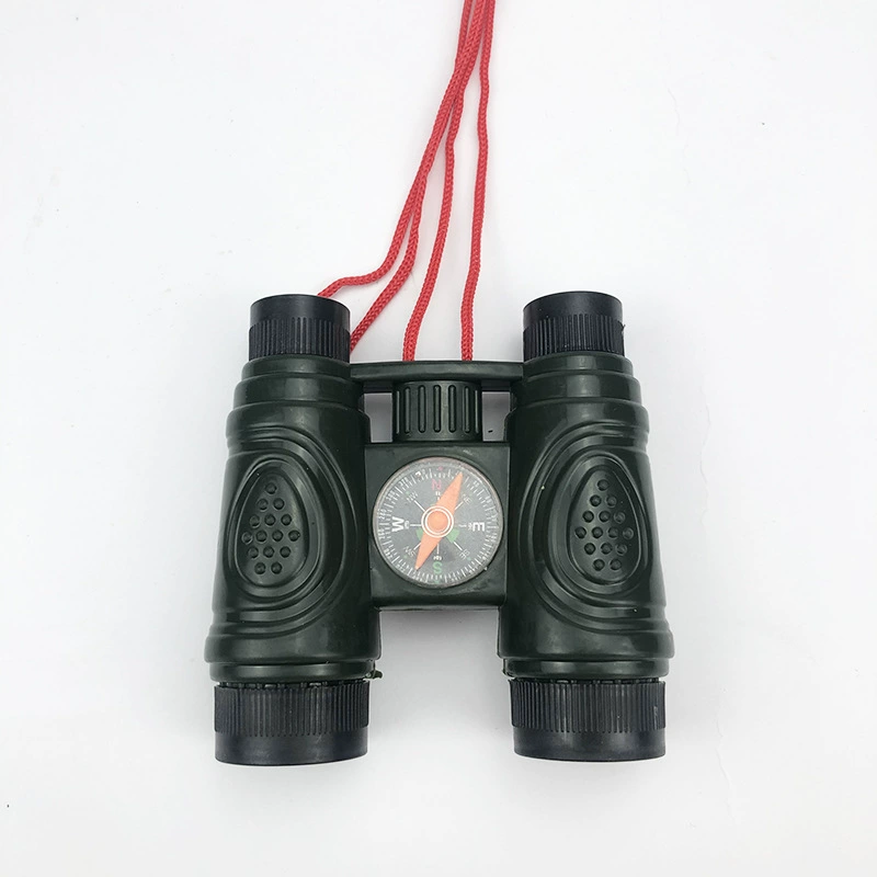 Ночной рынок киоск телескоп игрушка компас с веревкой армейский цвет маленькая игрушка двойная трубка пластиковая игрушка ученика начальной школы