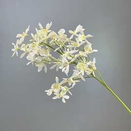 新中式仿真花单支手感米兰假花绢花客厅家居摆件兰花婚庆摄影道具