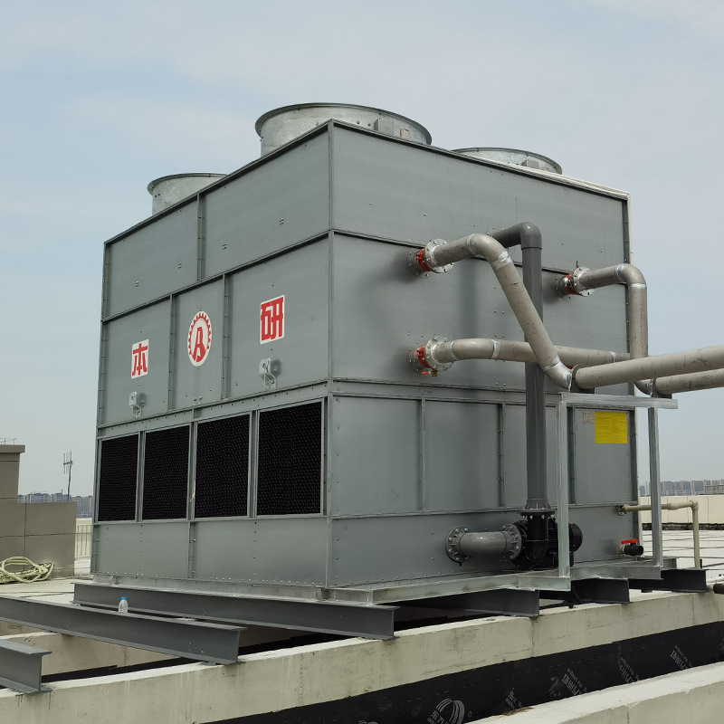 方形密闭式冷却塔全封闭横流蒸发冷凝器横流水塔制冷设备超静音风