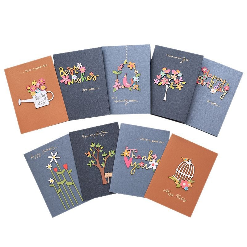 Tarjetas de felicitación tridimensionales de alto valor retrógrado 3D plegables con sobre para amigos y parejas regalos de vacaciones