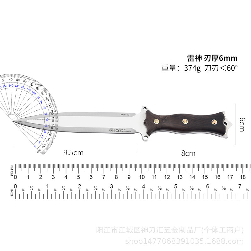电商热卖厂家现货雷神龙骨一体直刀锋利耐用户外随身登山防身直刀|undefined