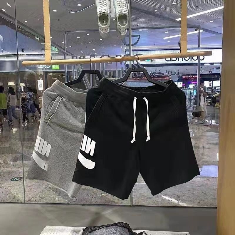 Cross-border summer pure cotton sports shorts, casual loose-fitting versatile American-style knee-length shorts for basketball, running, and fitness training