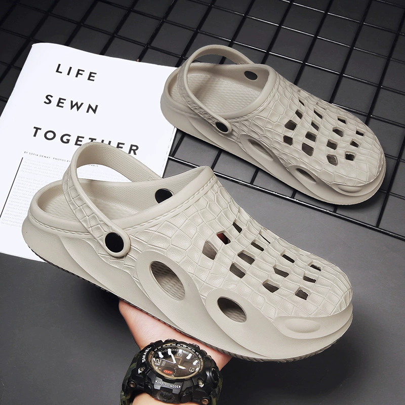 Летняя мужская пляжная обувь для взрослых, непромокаемая нескользящая обувь в виде пещеры с носком, Спортивные Тапочки для сада на открытом воздухе, тапочки больших размеров