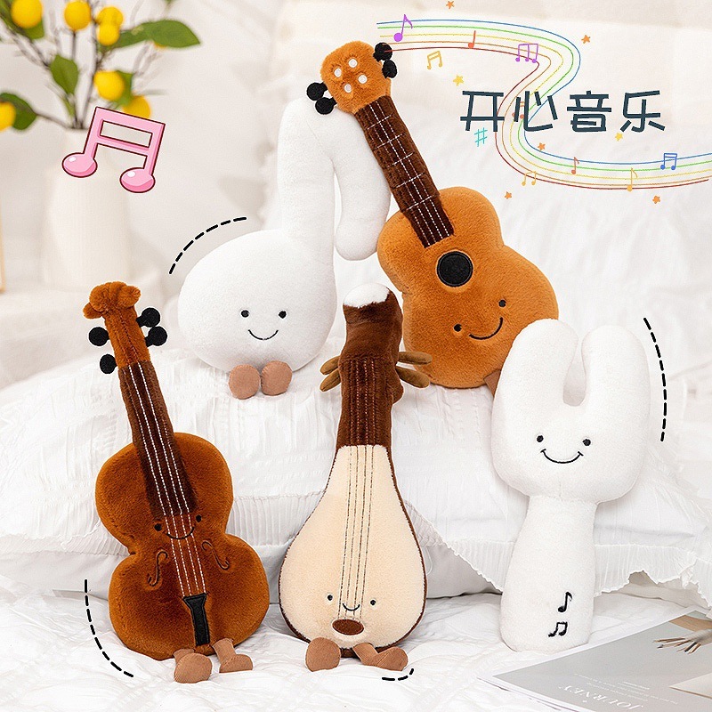 クリエイティブバイオリンピパ人形ぬいぐるみギター音符音叉楽器人形音楽クリエイティブ製品枕|undefined