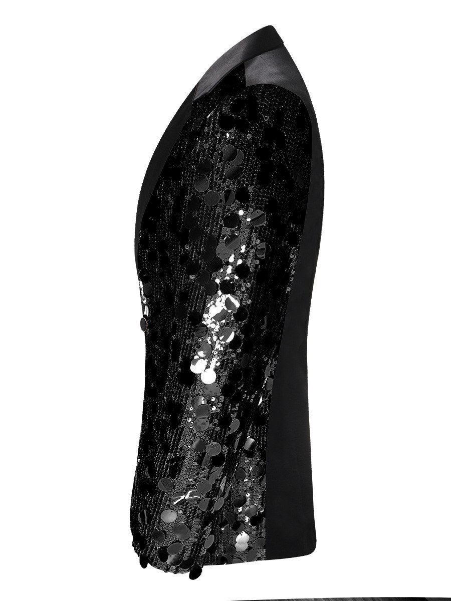 Sequin Blazer For Men - Stylish Party & Stage Performance Jacket_voghion.com