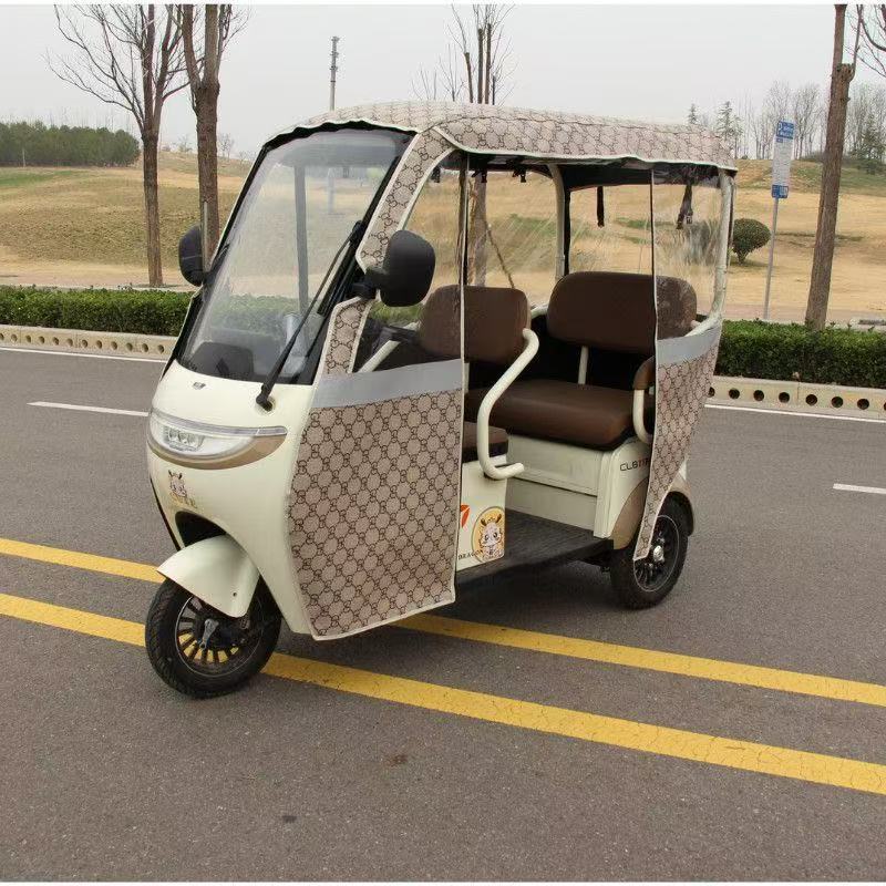 Cortina de lluvia transparente para cubierta de lluvia a prueba de viento para triciclo de tolda de lluvia adecuada para caravana de cuchillo de nuevo día y otros vehículos