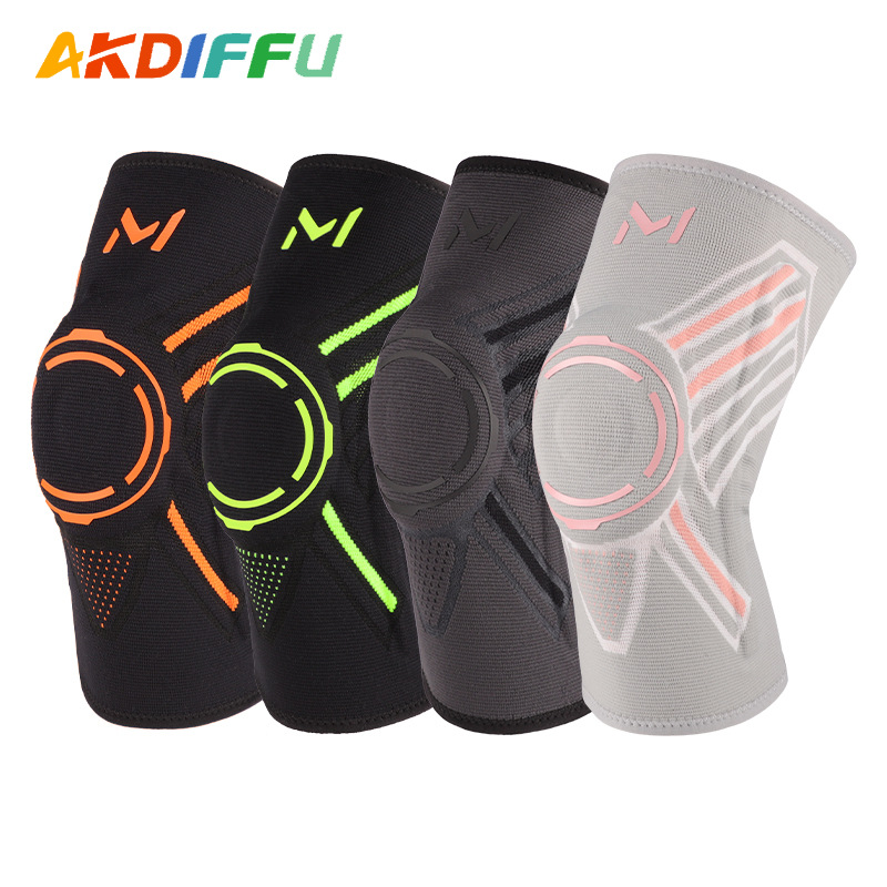 Deportes de invierno rótula baloncesto profesional soporte de resorte de silicona antideslizante rótula impresión femenina masculina aptitud al aire libre saltar la cuerda