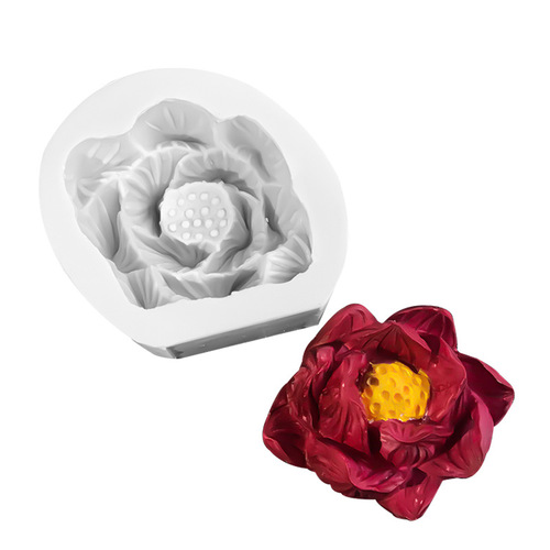 Chinese style lotus lotus silicone mold lotus leaf lotus pod chocolate fondant cake decoration mold baking tool