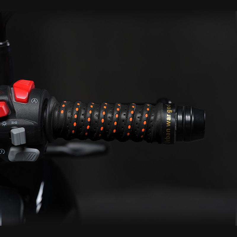 Motorcycle Handlebar Cover with Anti-Slip Strap for Electric Vehicles, Handlebar Grip Protector, Non-Slip Breathable Grip