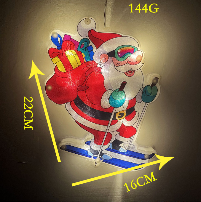 Amazon Venta caliente LED cocina ventana lechón luces colgantes luces de Navidad luces de colores decoración navideña escena ambiente luces