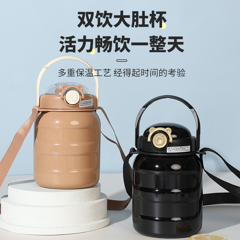 Engrosamiento de gran capacidad 316 grado alimenticio Internet celebridad estudiante niños termo vacío taza deportes hervidor gran vientre