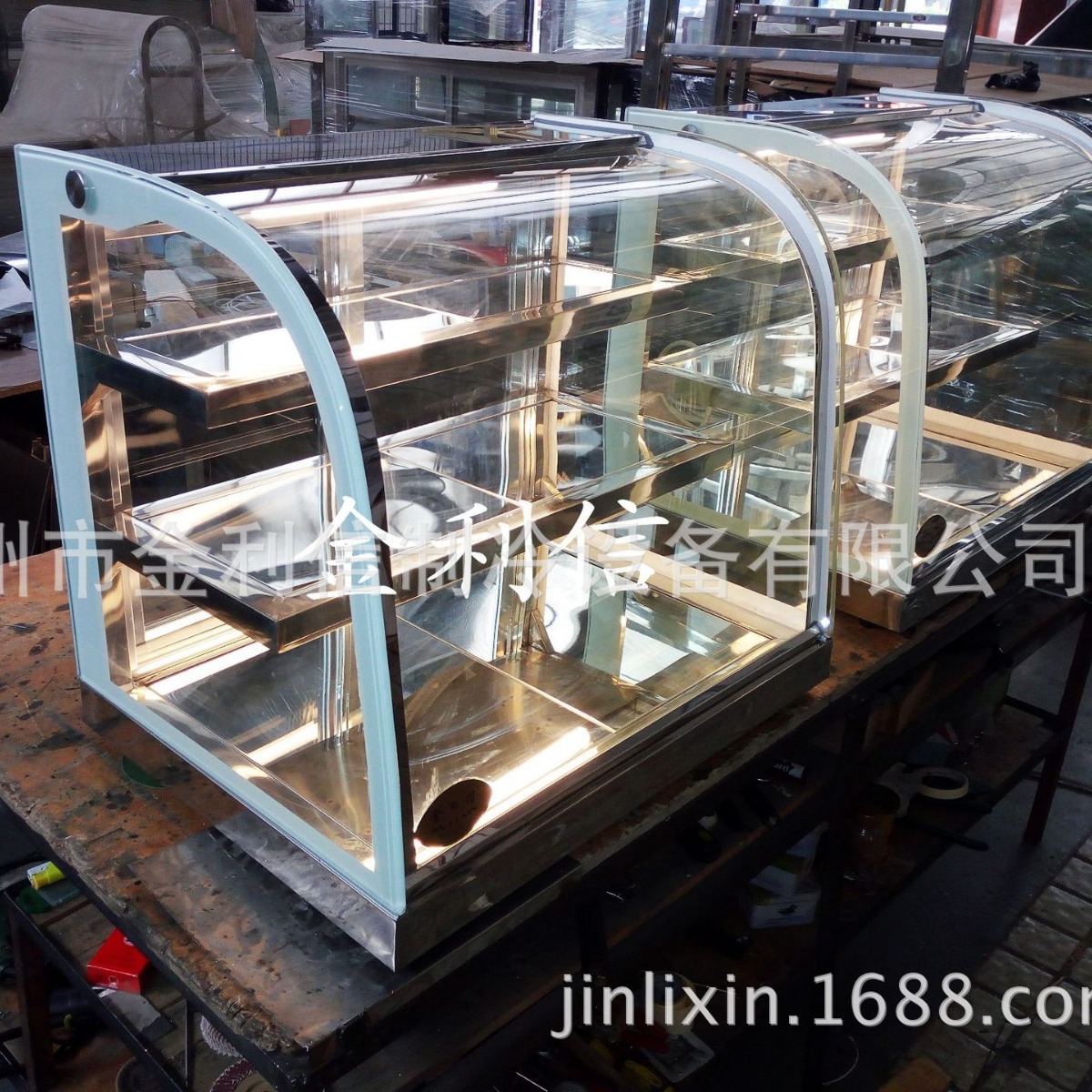 金利信牌台面3层蛋黄酥饼电热加热柜玛呖徳紫米面包保温箱