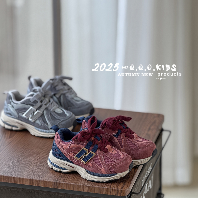 2025年秋季新款童鞋儿童复古字母运动鞋韩版男女童网面透气跑步鞋|undefined