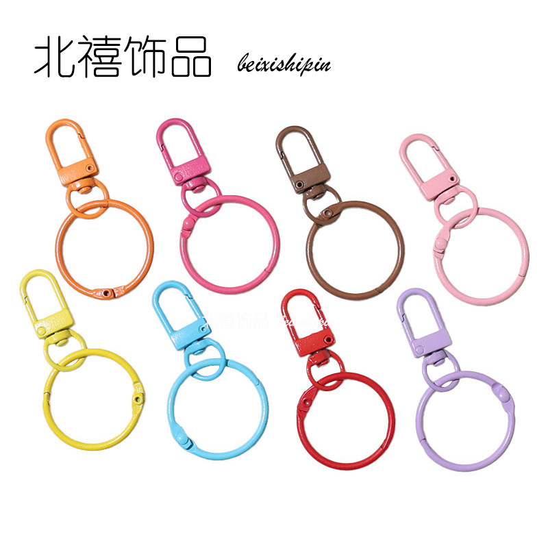 Wholesale Macaron Color Series 3cm Zinc Alloy Door Buckle Accessories DIY Parts Keychain Pendant Handmade Materials