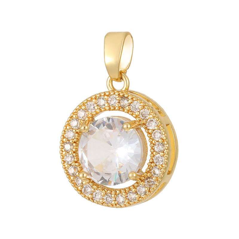 Joyas transfronterizas colgante de rubí esmeralda ligero de lujo accesorios de acero de titanio collar no decolor cadena clavícula
