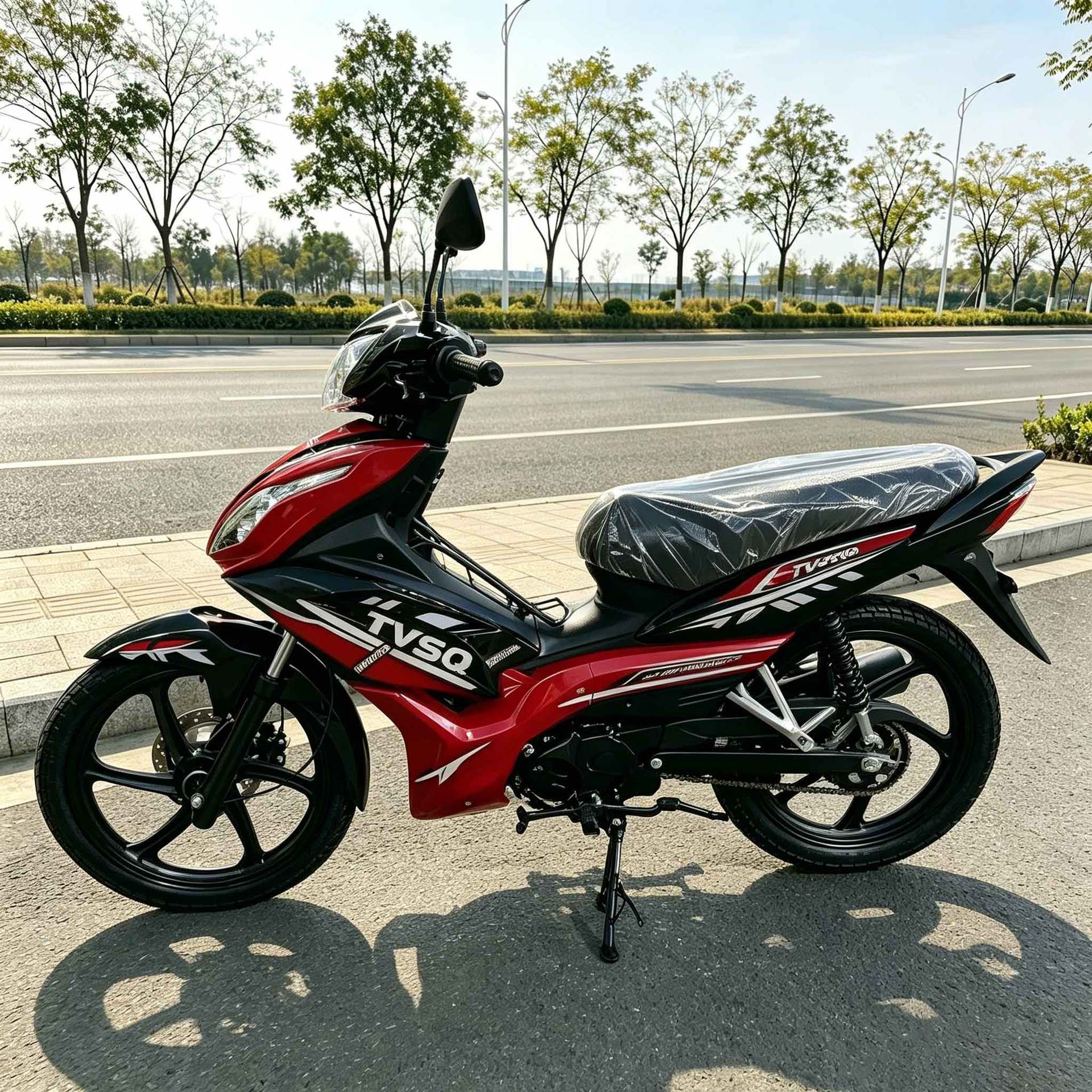 Ultra-Fuel-Efficient Curved Beam Two-Wheeled Motorcycle with Low Fuel Consumption Per 100 Kilometers, Suitable for Daily Use Overseas, Cross-Border Export to Africa, and Foreign Trade
