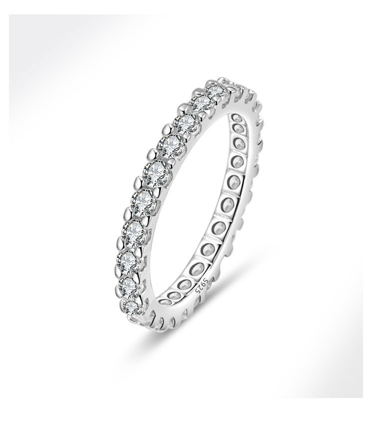 10, 6 Ring Size 1 Piece Quantity Daily Occasion 925 Sterling Silver High Carbon Diamond Geometric Rings 925 Sterling Silver Rings