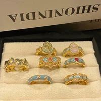 Универсальное изысканное кольцо, один размер, эмаль, стиль легкой роскоши, китайский стиль