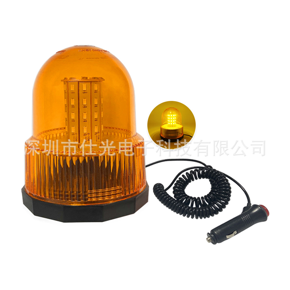 LED重工机械警示灯黄色LED汽车爆闪灯 频闪灯 校车吸顶灯12-24V