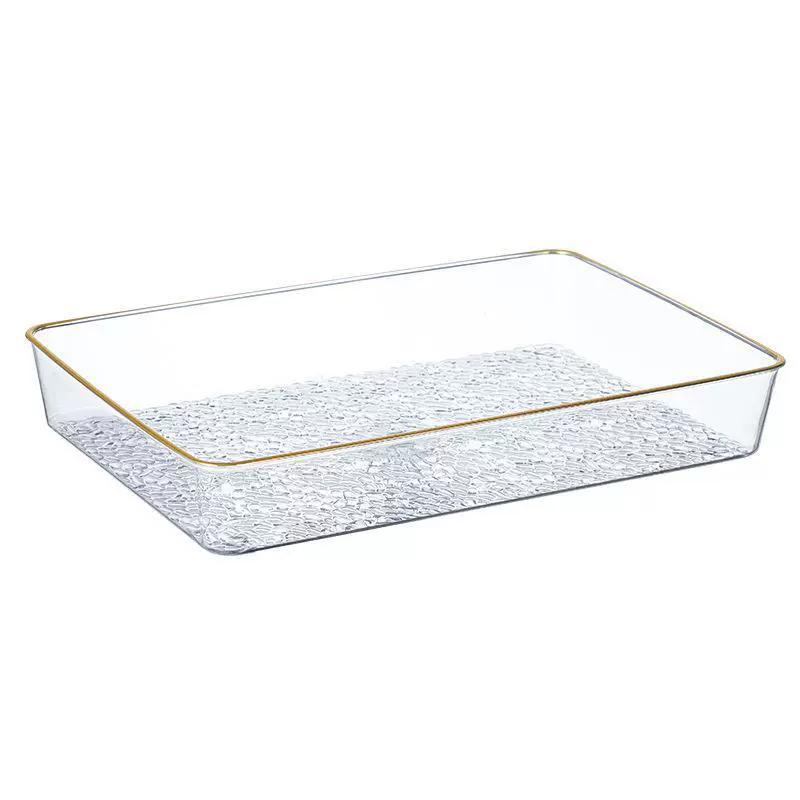 Phnom Penh Transparent Fruit Pan Shara Plate Fruit Plate Wave Pattern Storage Disk Creative Snacks Home Transparent Disk