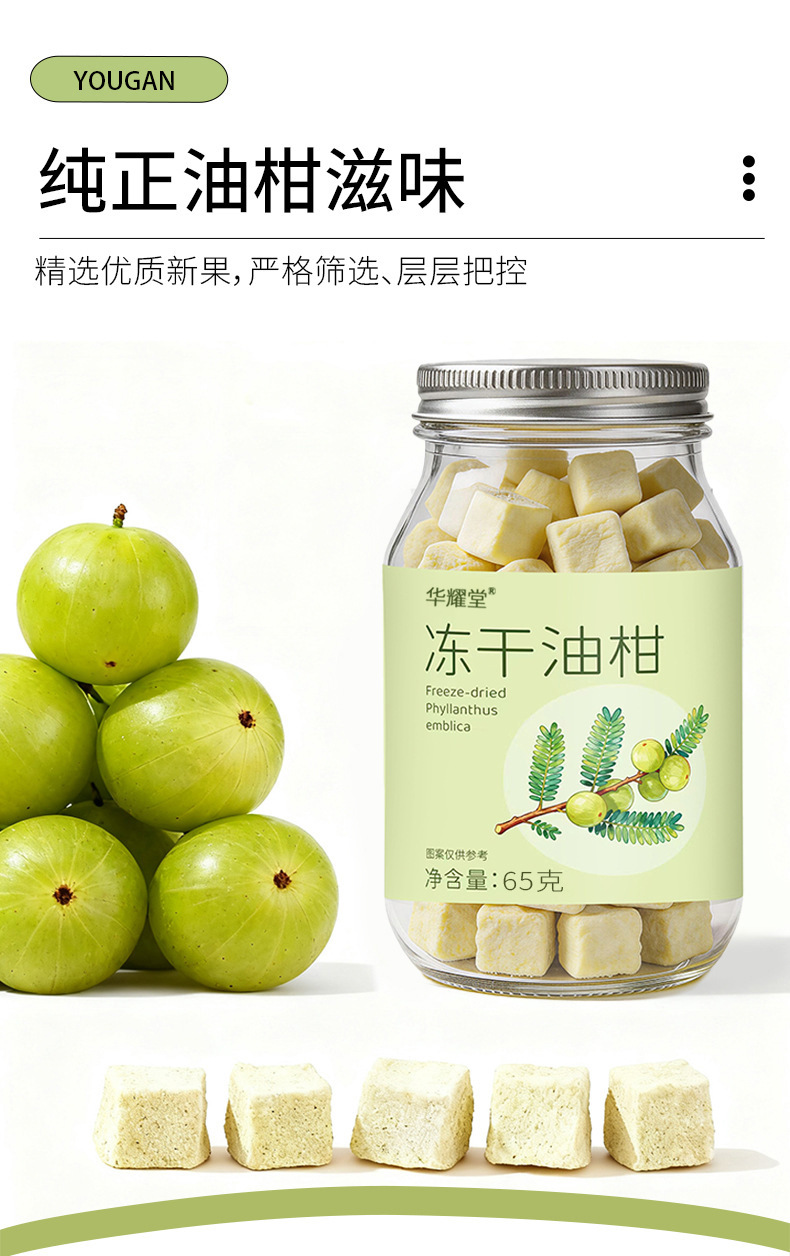 Freeze-Dried Amla Tea Yu Gan Zi Herbal Infusion 65g Canister Sugar-Free Hot Brew quality and texture