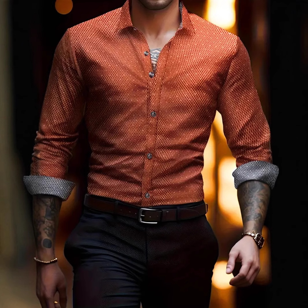 Versión coreana suelta de gran tamaño estilo universitario casual hermosa camisa de solapa estilo Hong Kong camisa a cuadros japonesa manga larga MB12 para hombre