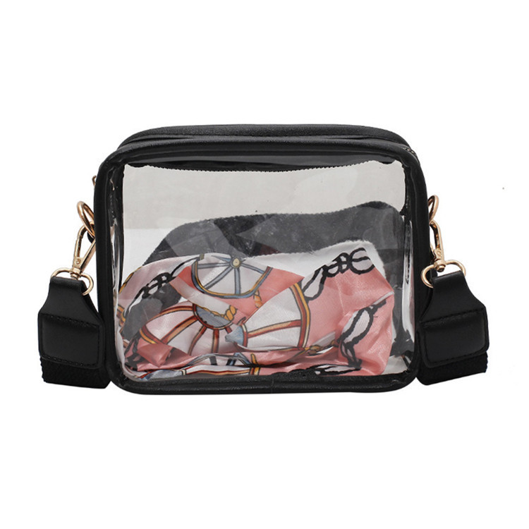 Borsa a tracolla da donna, nuova borsa quadrata piccola con tracolla, borsa per telefono a spalla singola in PVC trasparente, custodia impermeabile_voghion.com