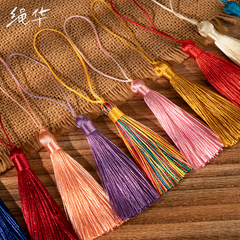 8cm tassel tassel hanging decoration polyester antique bookmark clothing accessories tassel small hanging spike accessories pendant wholesale
