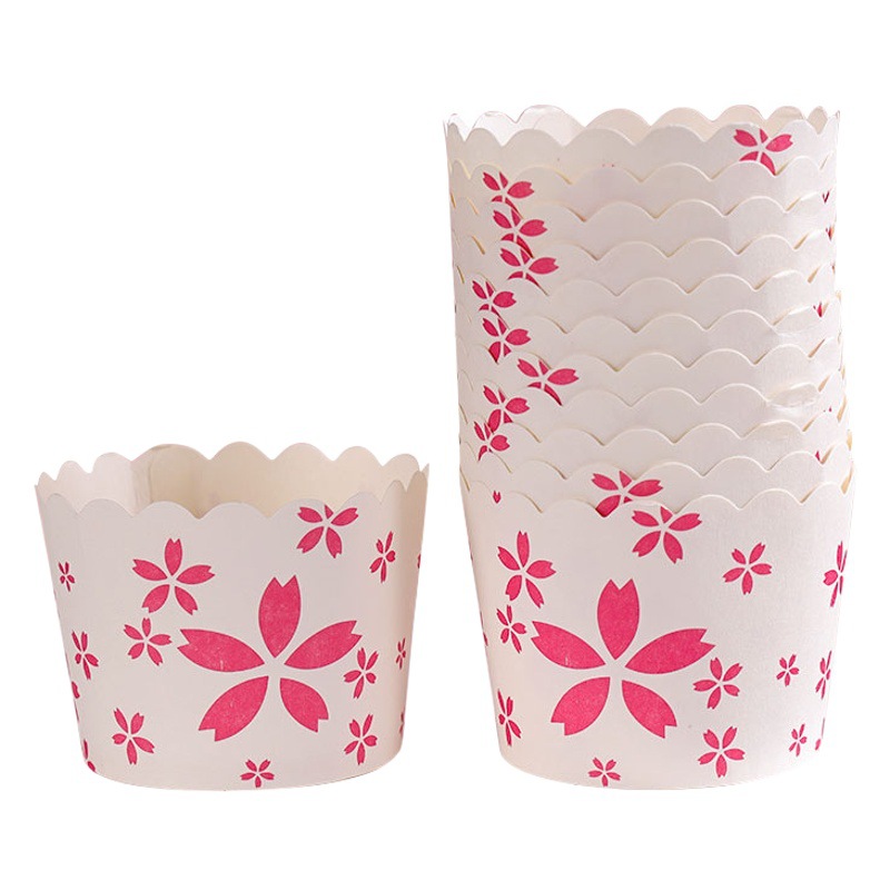 Taza Mafen mediana, molde para pastel de horno resistente a altas temperaturas, taza de papel impermeable a prueba de aceite desechable, mecanismo de taza 50