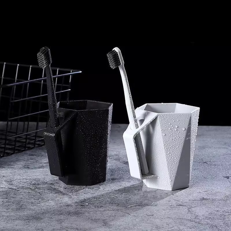 Diamantförmiger Zahnputzbecher Für Das Badezimmer_voghion.com