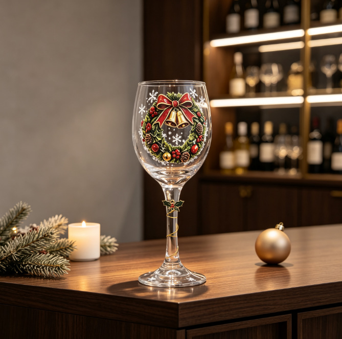 Copa de Vino Decorativa Navideña de Plástico PET Decorativa para Navidad image 18