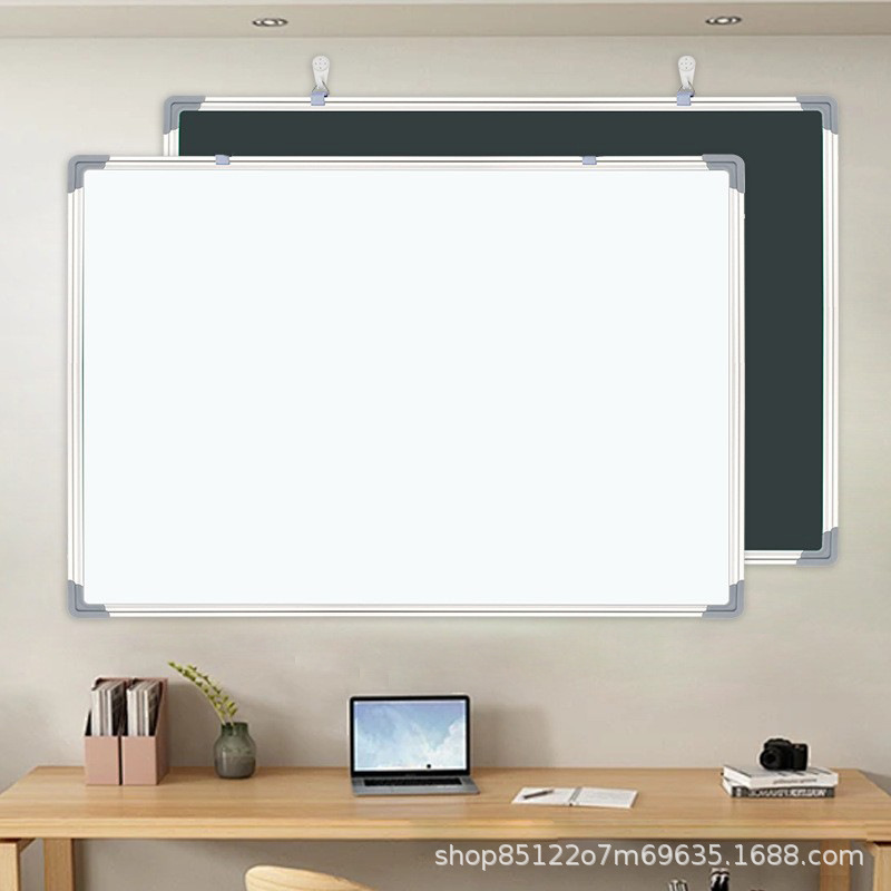 Pizarra de pizarra de doble cara colgante, pizarra pequeña, pizarra de enseñanza en el hogar, pizarra de escritura borrable, adhesivos magnéticos de una y dos caras