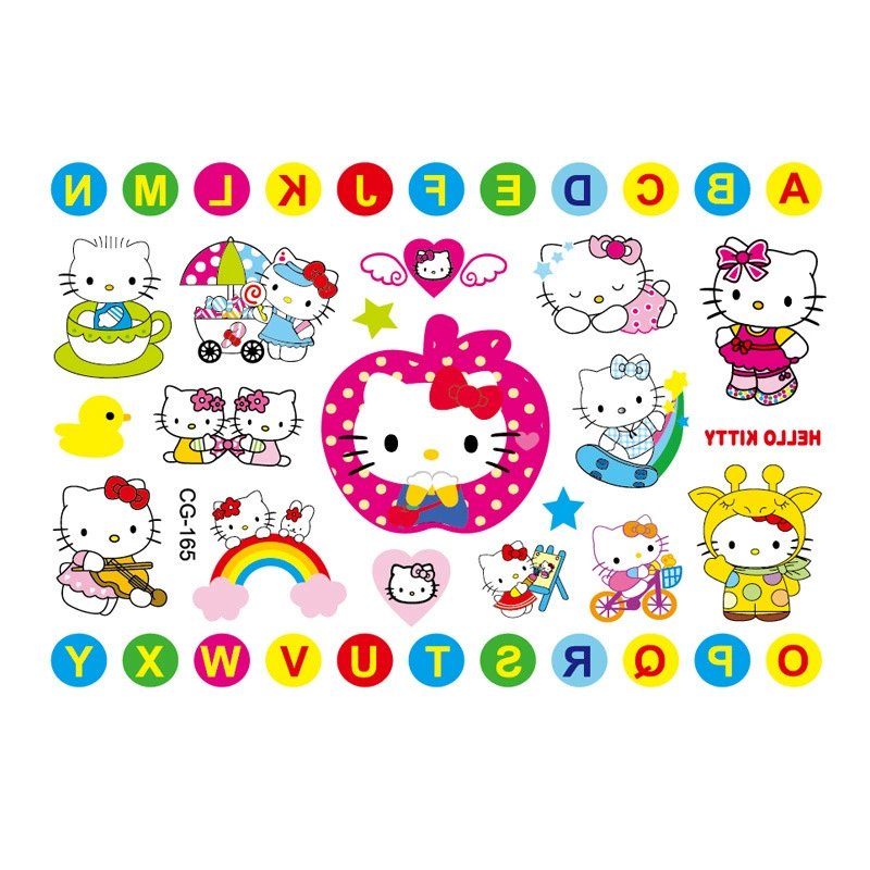 Hello kitty, мультяшные детские тату-наклейки