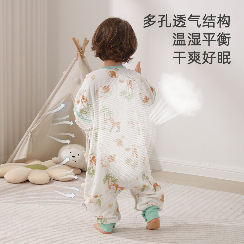 Gauze antibacterial sleeping bag for new born all-season