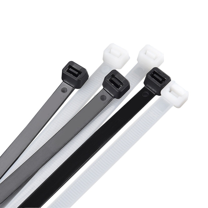 Los fabricantes venden al por mayor 100 bridas de nailon, un paquete de bridas autobloqueantes, correas de plástico blanco, correas de fleje, correas de cables