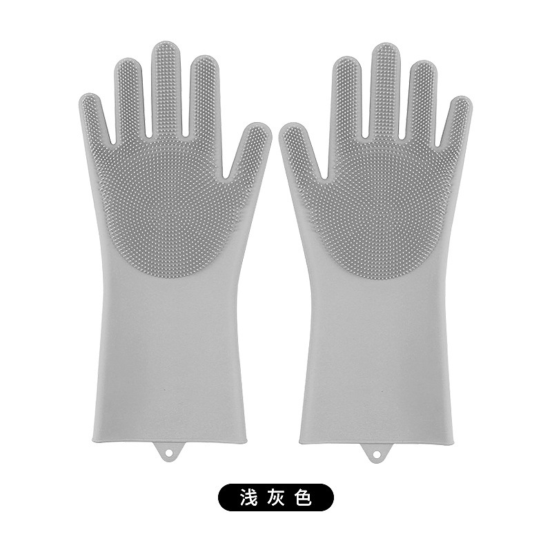 En stock guantes de silicona cocina negocio hogar lavavajillas limpieza impermeable aislamiento térmico guantes mágicos lavavajillas cepillo antiadherente aceite