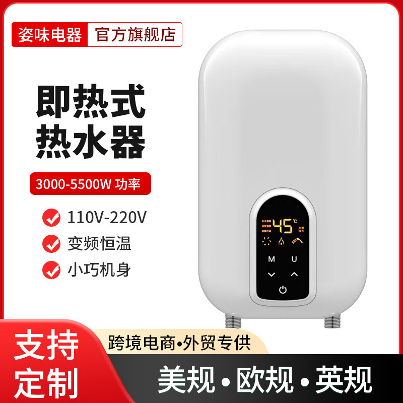 110V Cross-Border Instant Electric Water Heater Household Small Water-Heated Bathroom Constant Temperature Shower Wholesale