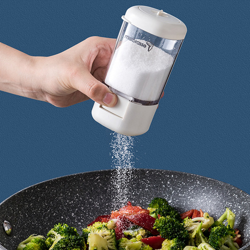 Measuring seasoning box push-type seasoning bottle rotating seal household kitchen salt MSG seasoning jar combination set