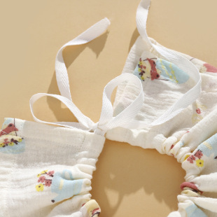 Children's cute cotton gauze eating bib 4
