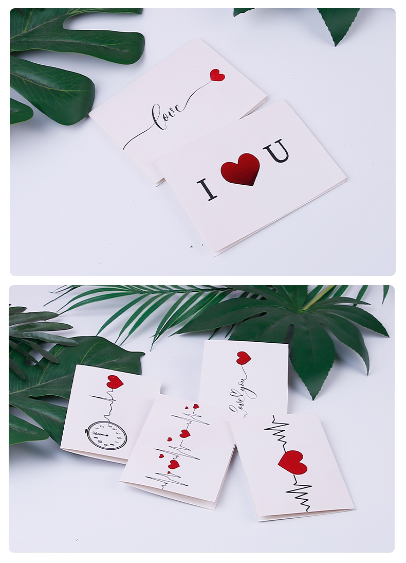 Cartoon Style Letter Heart Shape Special White Card Casual Daily Card display picture 5
