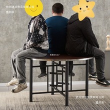 圆餐桌实木大板饭组合桌椅桌面吃饭桌子家用可折叠新中式转盘洽谈