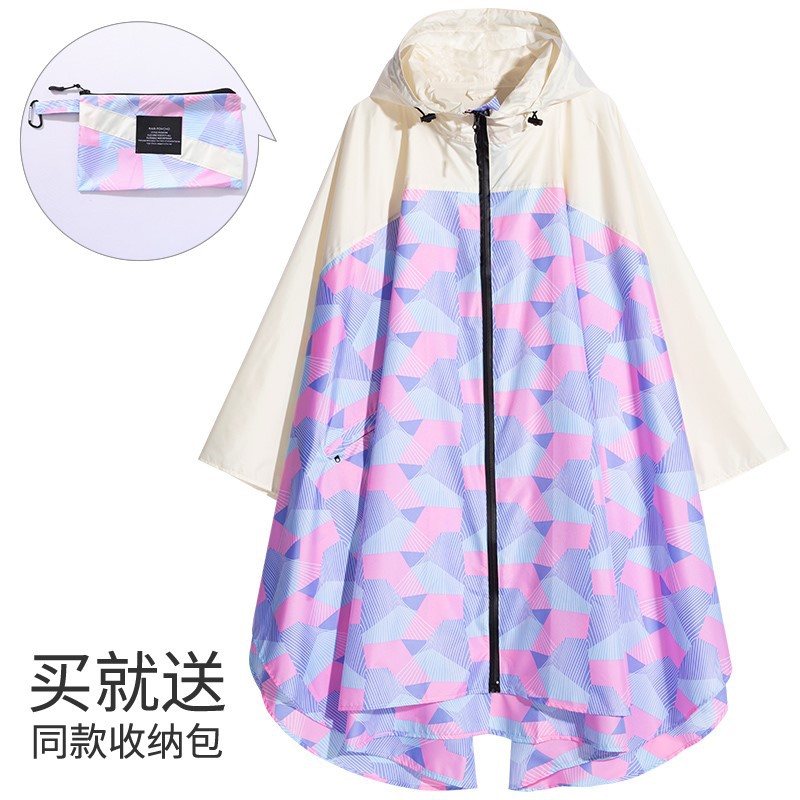 Fabricantes venden japonés Corea del Sur moda Capa delgada hombres y mujeres adultos impermeable poncho mochila ciclismo Amazon comercio exterior image 69